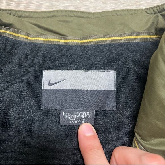 Vintage Nike Global Athletic Jacket Men Size XXL Green Zip Insulate Lined Winter - Picture 3 of 10